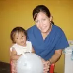 Dr. Salter's wife on a mission trip