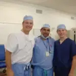 Dr. Salter and his son on a mission trip